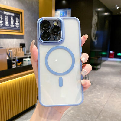 Casing Ponsel Magnetik Semi-transparan Tahan Guncangan iPhone 17