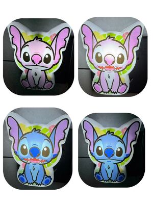 Lampu Tidur Colok Konsumsi Energi 0.5W Menampilkan Gaya Stitch Pilihan Warna Cocok untuk Suasana Rumah Kantor dan Kamar Anak