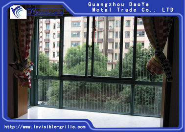 Hitam abu-abu Warna stainless steel Wire Window Invisible Grille 2.0mm