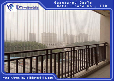 316 Grade Baja tahan karat Wire Balkon Invisible Grille untuk Desain Interior Modern