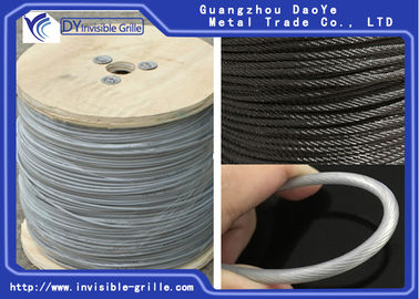 Balkon Keamanan Dibangun Diameter 2,0 mm Baja tahan karat Wire Balkon Garis tak terlihat