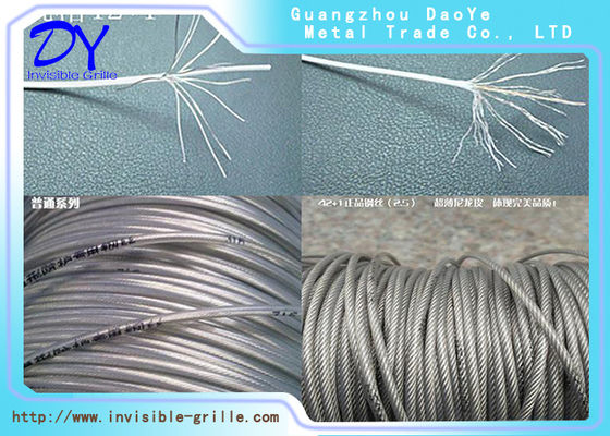 316 Steel Wire Perlindungan Jaringan Keamanan Keluarga Untuk Jendela Invisible Grille Untuk Keamanan Rumah
