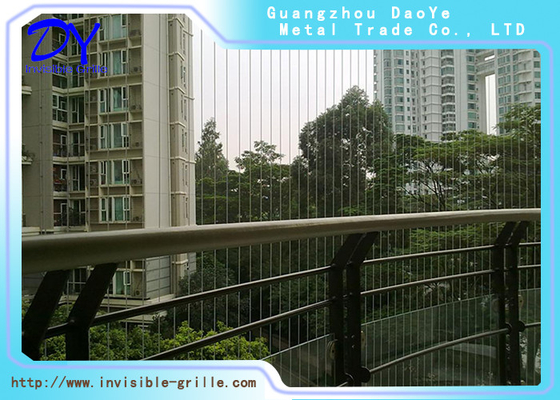 Anti Rust AG3 Aluminium Rail Track Invisible Grille Untuk Balkon Dan Jendela