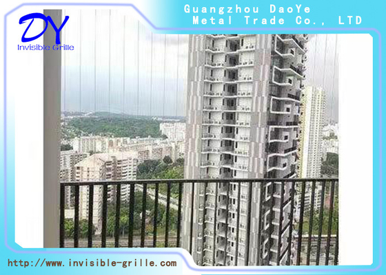 Single Pad Aluminium Rail Track AG4 Protection Grille Untuk Balkon & Jendela Keamanan Rumah