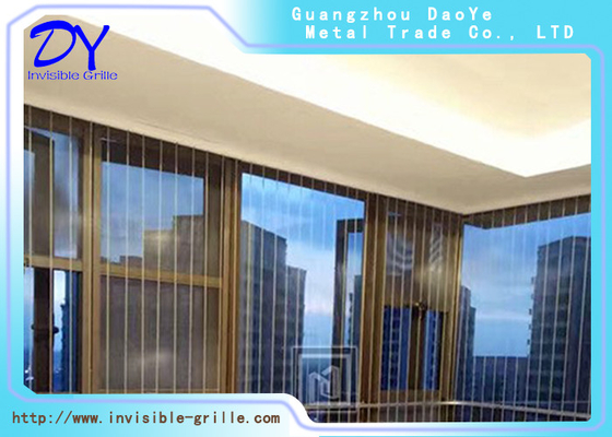 Balkon Keselamatan Vertikal Panggangan Tak Terlihat 201 202 301 304 316 Bahan Stainless Steel