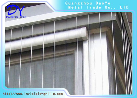 Bentuk Kustom Balkon Tak Terlihat Grille 316L SS Wire Rope
