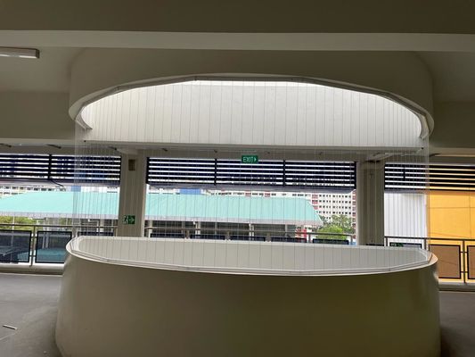 Aluminium Customized Invisible Safety Balcony Grill Ukuran 6m Set Balcony Security Solusi untuk Desain Arsitektur Modern