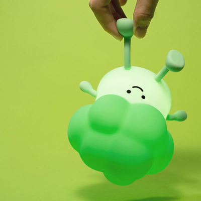 Cute Cartoon Brokoli Untuk Mengiringi Anak-anak Untuk Tidur Silicone Night Light Rechargeable Lampu Sayuran Di samping Tempat Tidur