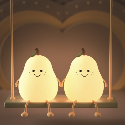 Kualitas tinggi isi ulang RGB nirkabel lampu malam LED dimmable lampu meja untuk bayi / anak-anak indah desain silikon