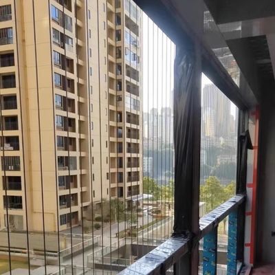 316 Grain Steel Wire Structure Balcony Safety Grill dengan layanan pemrosesan pemotongan dan 316 Wire 3x7 Teflon Coating 2.0mm Menawarkan penghalang yang aman