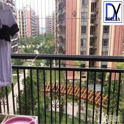 Jendela Tali Kawat Nylon Baja Kawat Tak Terlihat Grille Lurus Horizontal Buka Arah Jarak Kawat 5cm 6cm 10cm 12cm Jendela Layar Keamanan