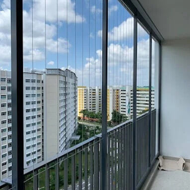 Aluminium Track Frame Balcony Grills 6m Set Precision Balcony Safety Grills yang dirancang untuk pemasangan dan perlindungan yang mudah