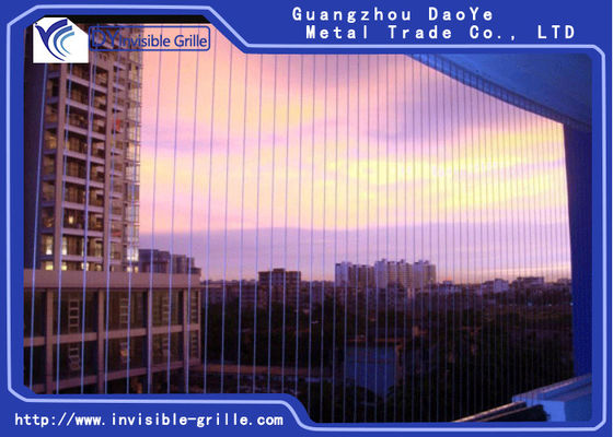 Pasang Bingkai Aluminium dan Kawat Baja Tahan Karat untuk Jendela Panggangan Tak Terlihat