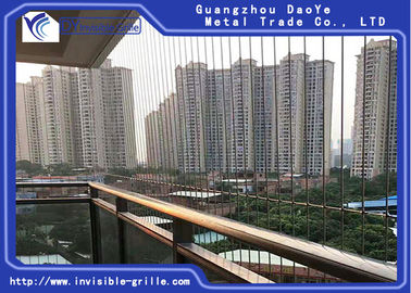 Fall Proof Balcony Invisible Grille Sutable Untuk Rumah Mewah / Ruang Komersial