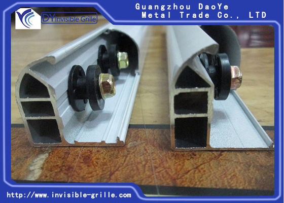 Track Jendela Geser Aluminium Tahan Lama Untuk Keselamatan Anak-Anak Kisi-kisi Tak Terlihat