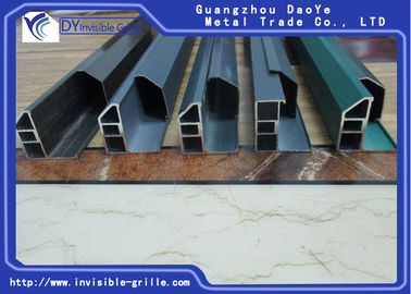 Safety Invisible Grilles Alumunium Track Channel Pasir Putih / Warna Hijau