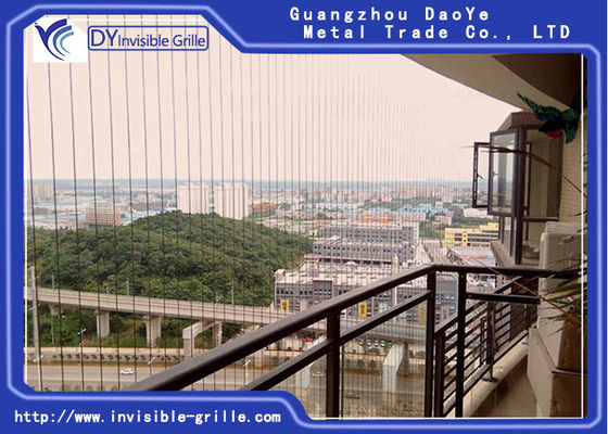 Keselamatan Eksterior Aluminium Profile 6m Invisible Balcony Grill