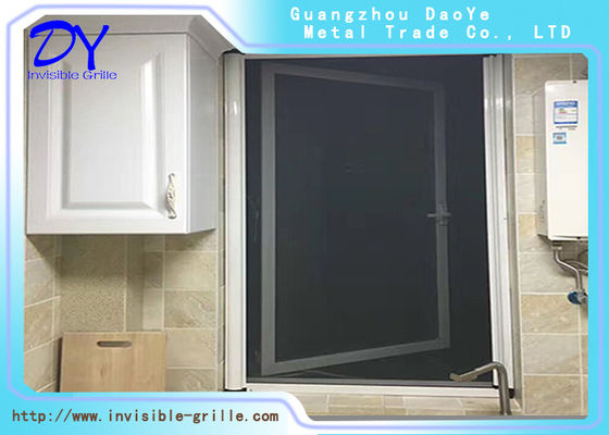 2.5m White Anthracite DIY Pintu Layar Tak Terlihat Ditarik