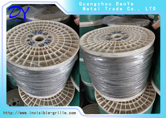 White Grey Window Invisible Grille Steel Wire 316 SS Mesh