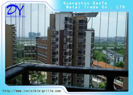 Anti Korosi Balkon Invisible Grille 2.0mm Tensile Strength Wire