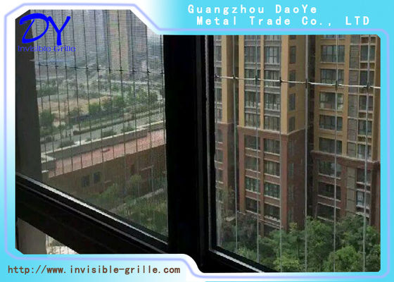 Keamanan Rumah Api Dinilai Balkon Jendela Panggangan Kabel Stainless Steel