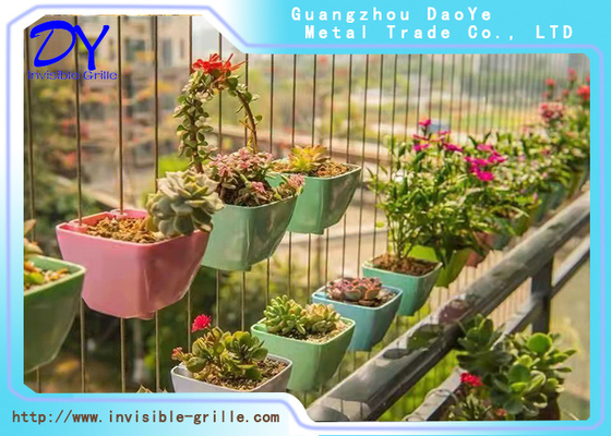 Bunga Fix untuk Invisible SS Wire Balcony Pot Invisible Grill Aksesoris