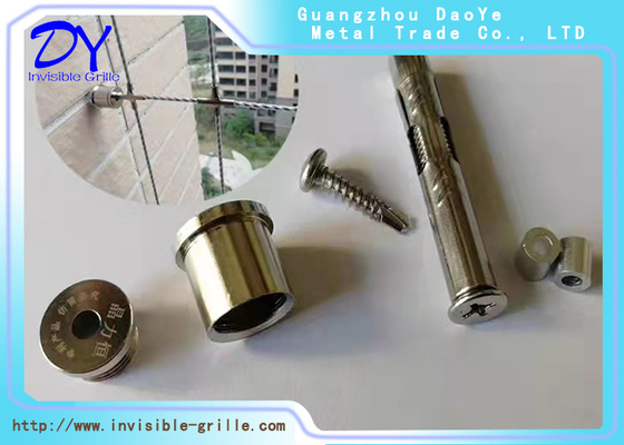 Steel Wire Rail Retainer Kisi-kisi Keamanan Geser Tak Terlihat