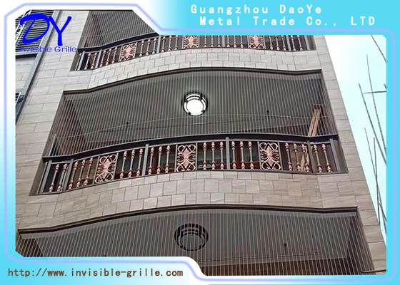 Pabrik Stainless Steel Balkon Grilel Tak Terlihat Modern