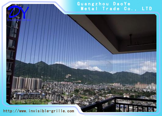 Perlindungan Wire Mesh 7X7 Stainless Steel Wire Rope Balkon Panggangan Keselamatan Tak Terlihat